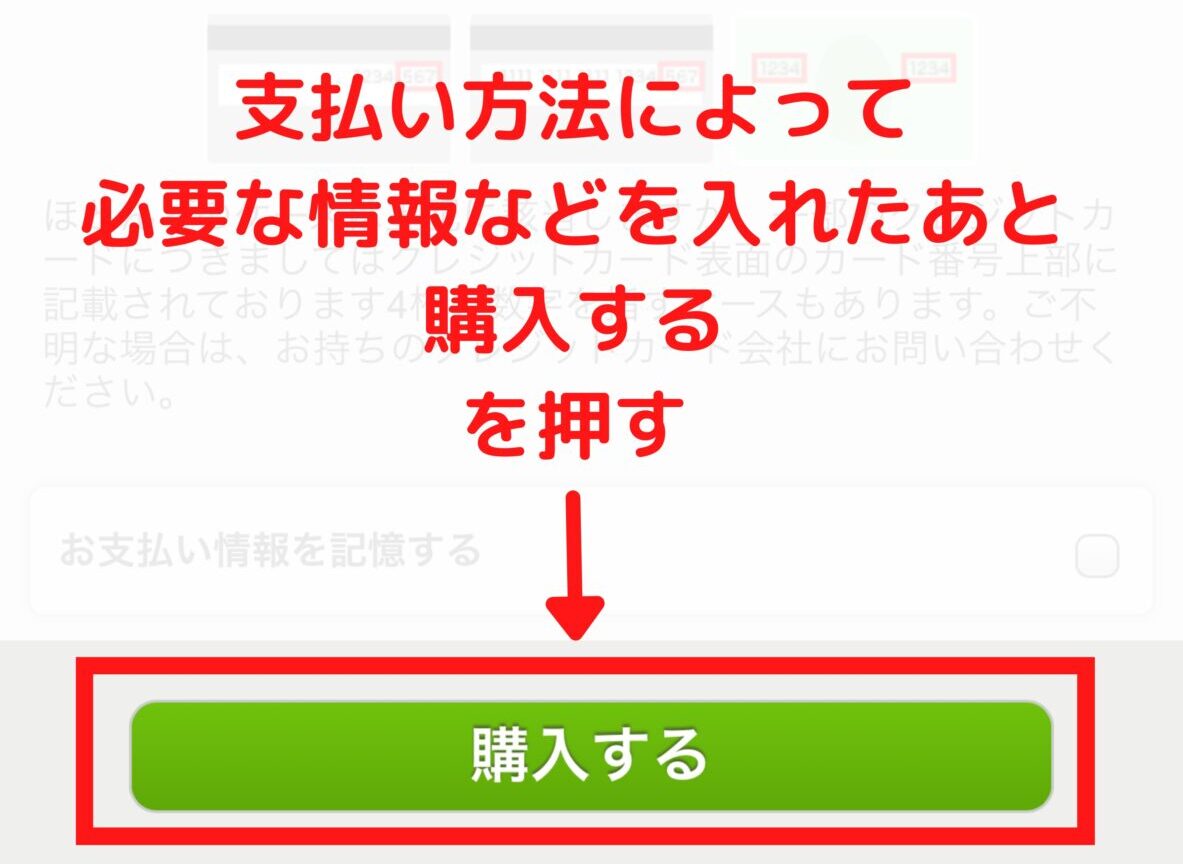 必要な情報などを入力して、購入するを押す